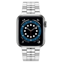 Fitlink Ultra Thin Metal Wristband Strap for Apple Watch 38/40/41/42/44/45mm, Compatible with Apple Watch Series 7/6/5/4/3/2/1/SE((Silver-38/40/41mm)