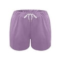 thumbnail image 5 of Womens Pajama Shorts Elastic Waist Sleep Shorts Stylish Lounge Shorts Casual Comfy Sweat Shorts Women Pj Shorts Purple M, 5 of 8