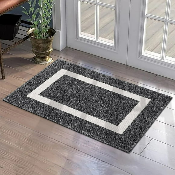 ZZkhGO All Seasons Door Mat, Fade Resistant Low Profile Entry Mat, Easy Clean Indoor Outdoor Porch Welcome Carpet
