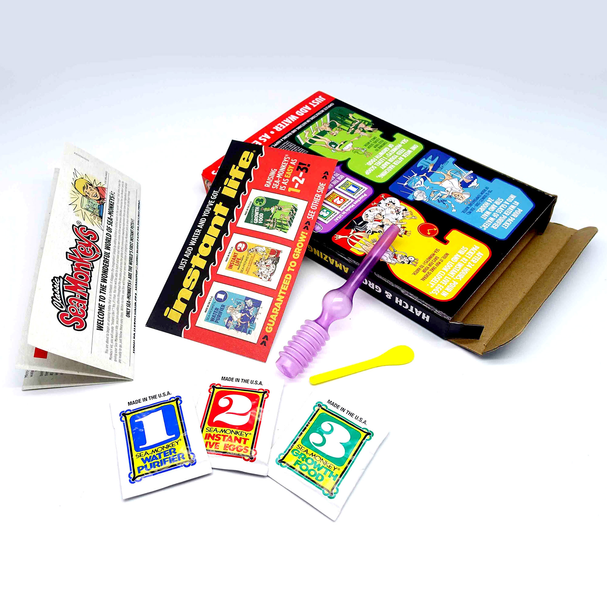 Sea-Monkeys: Retro Instant Life Kit - Tiny Brine Shrimp Growth Set, World's Only Instant Pet, Create Life, Just Add Water, Educational Kit, Kids 6+