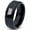 Black Bevel Polish Tungsten, variant on Tungsten Montana The Treasure State Band Ring 8mm Men Women Comfort Fit Black Dome Polished