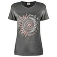 thumbnail image 3 of Frontwalk Womens Graphic Tees Crew Neck Tops Moon and Sun Printed Short Sleeve T Shirts Dark Gray L, 3 of 5