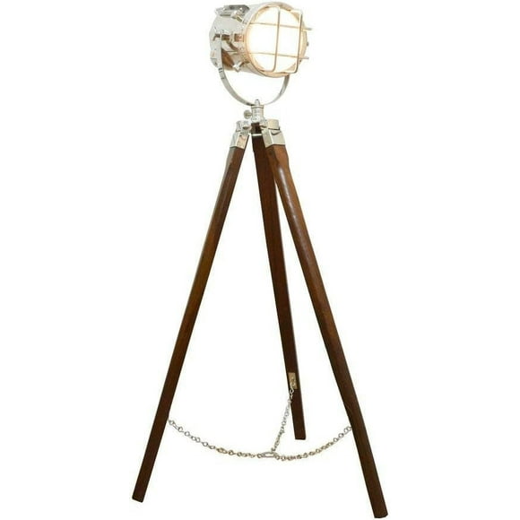 NauticalMart Vintage Theater Industrial Tripod Floor Table Lamp Modern Nautical Searchlight