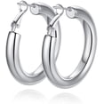 thumbnail image 1 of Thick Hoop Earrings Howllow 14K Gold Plated Gold Hoops for Women, 1 of 6