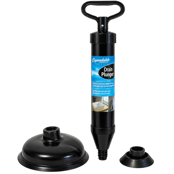 Dependable Industries High-Pressure Drain Plunger Pump for Toilet and Sink
