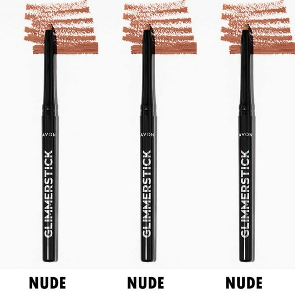 Avon Glimmersticks Retractable Lip Liner / NUDE / SET OF 3