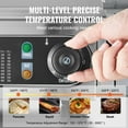 thumbnail image 4 of KFFKFF Electric Griddle for Commercial Use, 2800W, Adjustable Temperature from 122℉ to 572℉, Stainless Steel Flat Top Grill, 25.98 x 15.75 x 0.39 inches, Includes 2 Shovels and 2 Brushes, 4 of 9