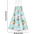 thumbnail image 3 of SKYSONIC 2 PCS Hanging Hand Towels,Cute Fox Raccoon and Panda Hand Dry Towels for Kitchen & Bathroom,Hanging Towel Set with Hanging Loop, 12"x17", 3 of 6