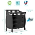 Dream On Me Marcus Changing Table And Dresser, Black