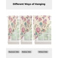 thumbnail image 4 of Retro Floral Swag Valances for Windows, Farmhouse Botanical Leaves Flowers Rod Pocket Sheer Valances for Large Windows, Swag Toppers Light Filtering for Kitchen Living Room 2 Panels 36''x63'', 4 of 6