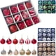 thumbnail image 2 of 24Pcs Christmas Tree Decorations Balls Xmas Ornament Ball Glitter Hanging Ball Home Party Pendant Decor Prop Gifts Supplies, 2 of 5