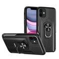 thumbnail image 2 of Phone Case for Apple iPhone XR Military Grade Hybrid Heavy Duty 2 in 1 Protective Hard PC and Soft Silicone with Ring Stand Holder Cover for iPhone XR - Black, 2 of 6