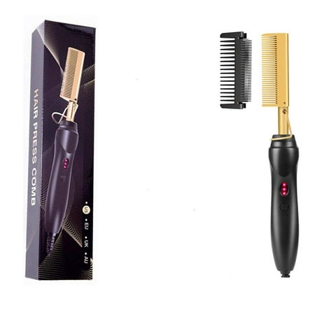 Gold Plated Heated Styling Comb Electric Hot Straightening Heat Pressing Comb Ceramic Curling Flat Iron Curler Designed Hair Straightener Curling Iron for Natural Black Hair,Wigs,Beards Go | Walmart Canada Gold Plated Heated Styling Comb Electric Hot Straightening Heat Pressing Comb Ceramic Curling Flat Iron Curler Designed Hair Straightener Curling Iron for Natural Black Hair,Wigs,Beards Go | Walmart Canada
