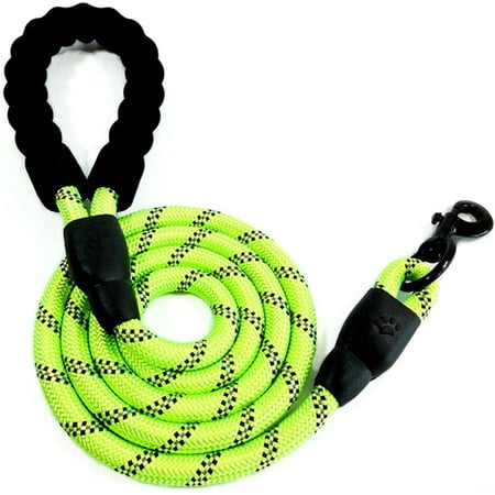 5ft Reflective Dog Leash Strong Dog Leash with Comfortable Padded Handle Traction Rolled Dog s -Slip Handle Dog Leash Rope for Large and Medium Pets