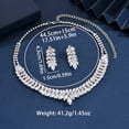 thumbnail image 7 of Sunyuer Bridal Jewelry Set, Elegant Classic Water Drop Leaves Zircon Necklace Earrings Set for Women Wedding Party, 7 of 7