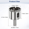 thumbnail image 3 of 1-Pack Diamond Hole Saw Drill Bit, 1.34 Inch / 34mm Glass Drill Bit for Ceramic/Marble [Silver Tone], 3 of 6