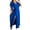 Royal Blue, variant on Women's Surplice Flutter Sleeve Maxi Dress with Tied Stretch Bodice and Flowing Skirt 95% Polyester 5% Spandex