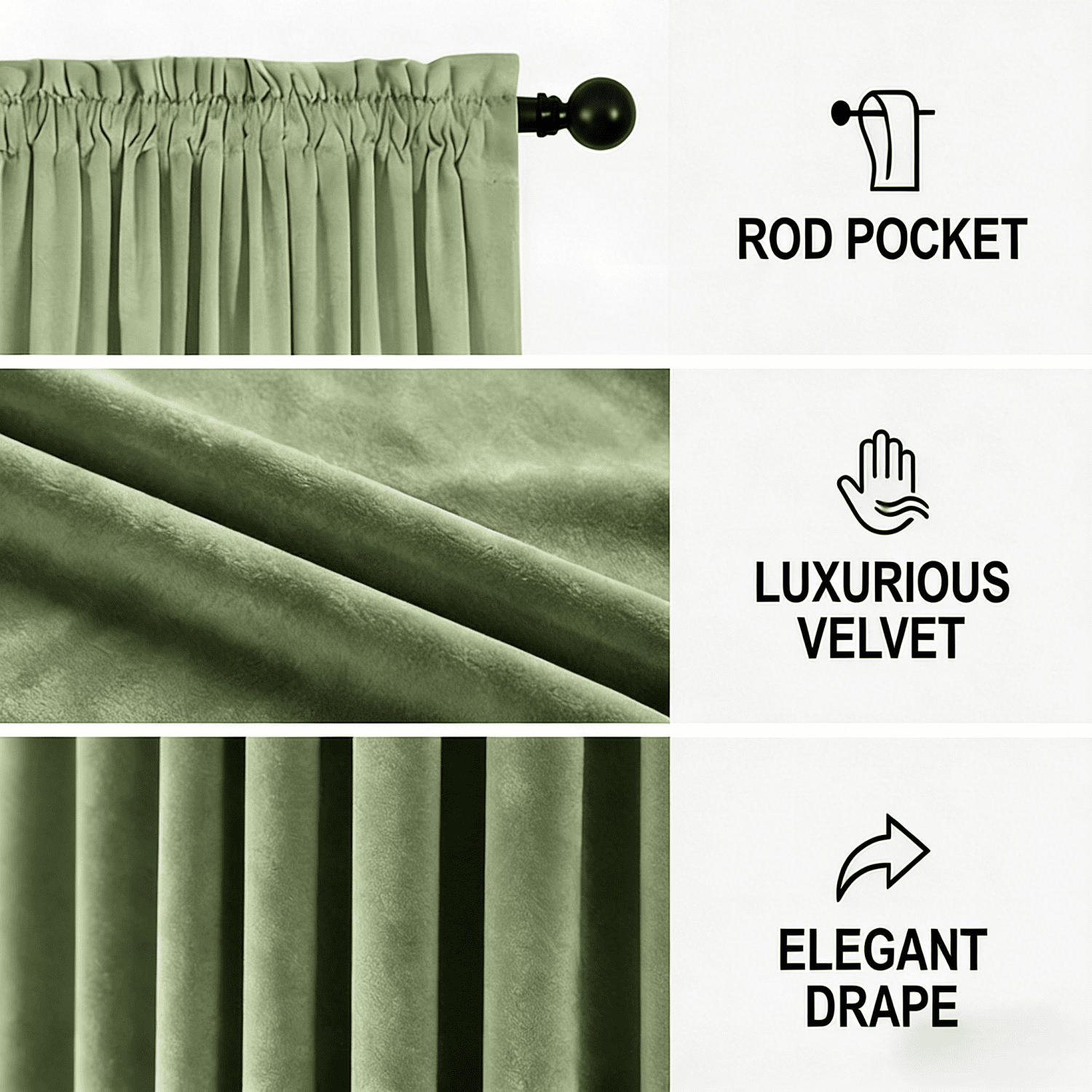 SNITIE Outdoor Curtains 2 Panels, Rod Pocket Water Resistant Outdoor Patio Curtains for Porch, Pergola, Cabana, 14 Colors Available, Multiple Sizes (52"x84"/52"x96"/52"x108")