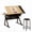 Natural Wood Color, variant on GOCAPTAIN Drafting Table Art Desk with Stool, Adjustable Drawing Table with Tilting Top & Storage Drawers for Home Office, Studio, Tiger Skin