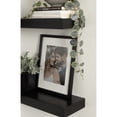 thumbnail image 3 of Kate and Laurel Havlock Modern Wood Two-Piece Floating Corner Shelf Set, 26 x 8 x 3, Black, Wooden Corner Kitchen Shelving with Unique Geometric Shape for Living Room Decor or Entryway Storage, 3 of 9