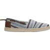 Children's TOMS Bimini Alpargata Navy Stripe Woven Fabric 4 M