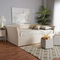 thumbnail image 1 of Baxton Studio Delora Lit de Jour Taille Queen Beige Rembourré, 1 of 5