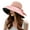 Pink, variant on Cheers.US Women Polyester Wide Brim Sun Hats with Strap Foldable Sun Protective Bucket Hat Anti UV Beach Holiday Hat