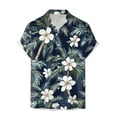 thumbnail image 4 of Mens Hawaiian Shirt Short Sleeve Button Down Shirts Tropical Floral Summer Beach Shirts,S-3XL, 4 of 7