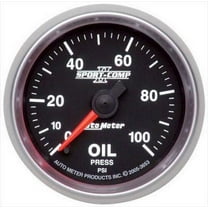 Auto Meter 3653 Oil Pressure  - 0-100 PSI - Electronic - Sport Comp II