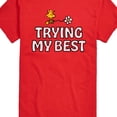 thumbnail image 3 of Peanuts - Trying My Best  - Men's Short Sleeve Graphic T-Shirt, 3 of 6