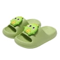 thumbnail image 3 of Djtdsds Kids Dinosaur Slide Sandals Soft Non- Open-Toe Slippers Color:Green,Size:6-7 Years, 3 of 8