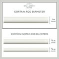 thumbnail image 4 of Exclusive Home White Mosaic 1" Curtain Rod and Coordinating Finial Set, Matte White, Adjustable 36"-72", 4 of 8