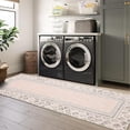 thumbnail image 2 of Tzou Modern Bordered Hallway Rugs Indoor, 2x6 Boho Kitchen Non-Slip Washable Ultra-thin Soft Carpet Washable Rugs for Bedroom Living Room(Beige), 2 of 7