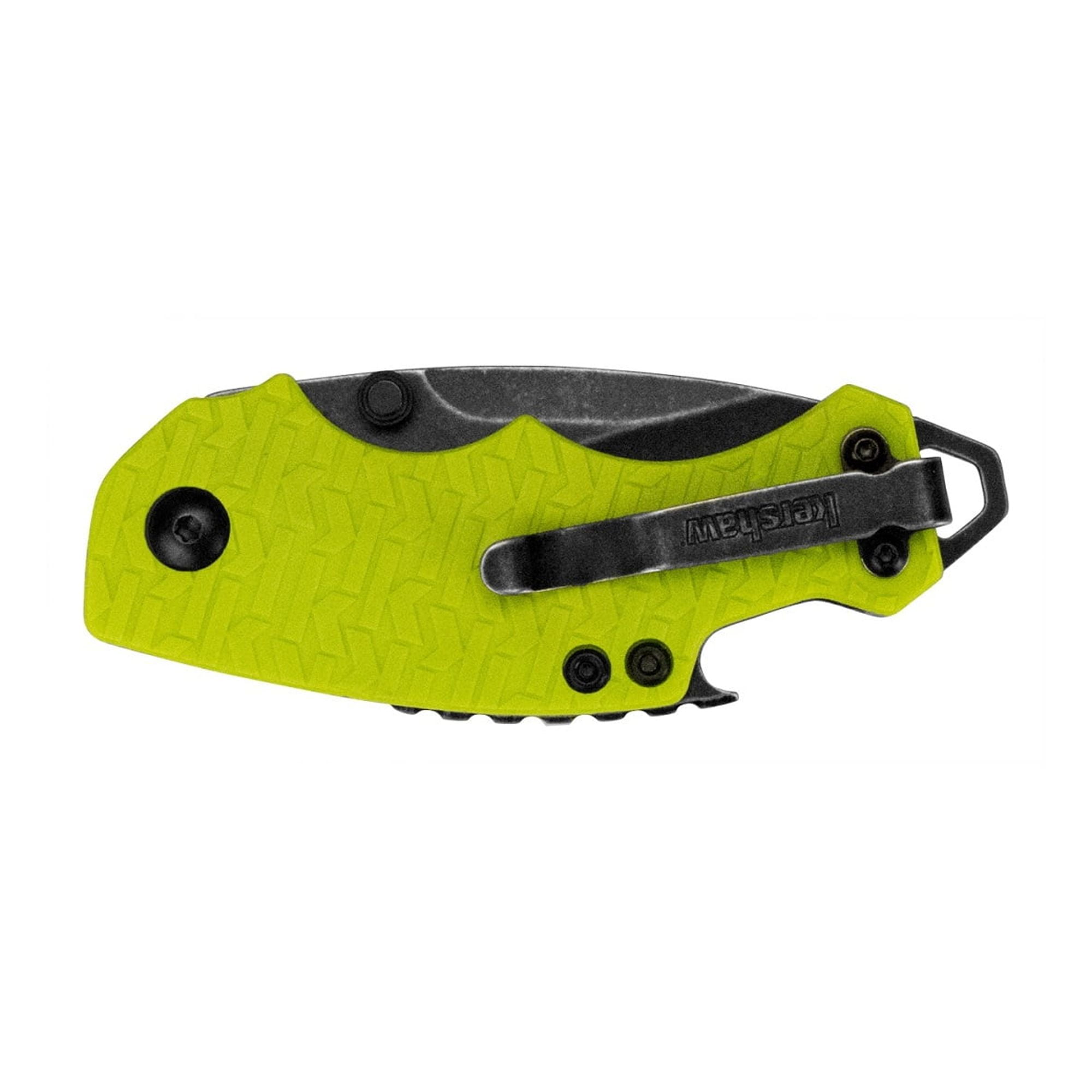 Kershaw Shuffle Lime(8700LIMEBW), Stainless Steel Blade With BlackWash Finish, Lime K-Texture Grip, Liner Lock, Reversible Deep-Carry Pocket Clip, Flathead Screwdriver, Bottle Opener, 2.8 OZ