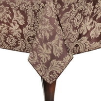 Ultimate Textile Miranda 72 x 72-Inch Square Damask Tablecloth Chocolate Brown