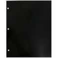 thumbnail image 4 of JAM Paper Laminated Two Pocket Glossy 3 Hole Punch School Folders, Black, 3/Pack, 4 of 4
