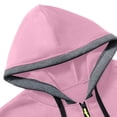 thumbnail image 5 of UVEASISHA Athletic Jackets for Men Full Zip Hooded Sweatshirt Jacket Contrast Trim Casual Zip Up Hoodies Comfy Casual Fall Fashion Jackets with Pocket Pink S, 5 of 6