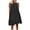 Black, variant on Ahuyic Printed Solid Color Plus Size Dress For Women, Summer Womens' Sleeveless Tank Knee-Length Dresses,Ladies Summer Lace Sleeveless Halter Loose Beach Holiday Long Dress