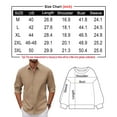 thumbnail image 4 of LZHGirlshop Men's Casual Button Down Shirt Solid Color Long Sleeve Shirt Stretch Fit Denim Dress Shirt,Gray,M, 4 of 7