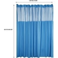 thumbnail image 6 of Room Divider Curtains, 12ft Wide x 8ft Tall Curtain Screen Partitions, Polyester Fabric Privacy Curtain with Mesh Top, Privacy Vertical Blinds Curtain Panel for Beauty Salons, SPAs, Clinics (Blue), 6 of 9