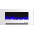 thumbnail image 4 of Hanover 42 In. Wall-Mount Electric Fireplace in White with Multi-Color Flames and Crystal Rock Display, 4 of 8