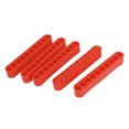 thumbnail image 1 of Bloque de soporte para brocas de destornillador de 85 mm de largo, 7 mm de diámetro, 10 agujeros, rojo, 5 piezas, 1 of 2