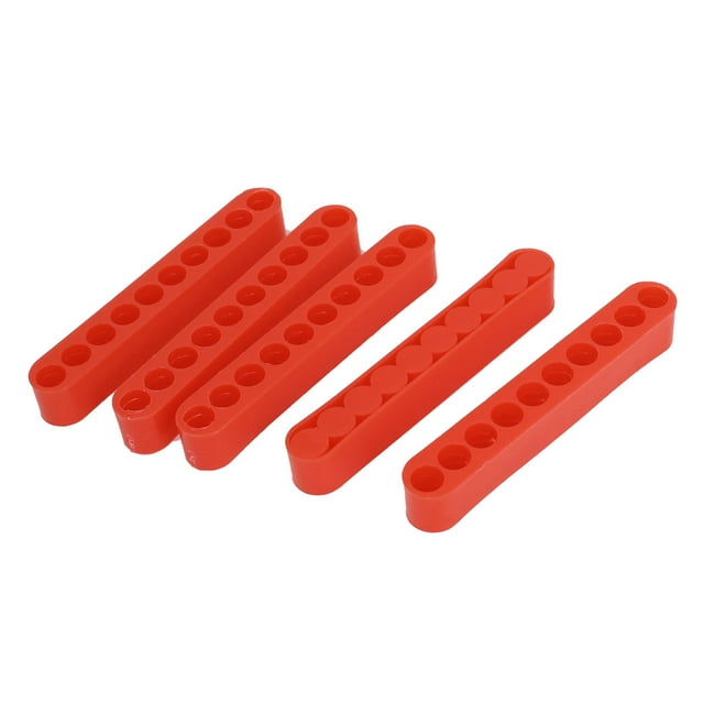 Bloque de soporte para brocas de destornillador de 85 mm de largo, 7 mm de diámetro, 10 agujeros, rojo, 5 piezas