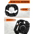 thumbnail image 4 of Wristitani Apple Watch Band, iWatch Bands for Men, TPU Sport Strap with Full Coverage Screen Protector and Shockproof Rugged Case 40mm 41mm 44mm 45mm 49mm for iWatch Series Black 44mm, 4 of 8
