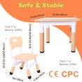 thumbnail image 3 of FUNLIO Kids Table and 2 Chairs Set, Height Adjustable Toddler Table and Chair Set for Ages 3-8, Easy to Wipe Arts & Crafts Table,, 3 of 7