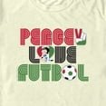 thumbnail image 2 of Men's Betty Boop Peace Love Soccer  Graphic Tee Beige Small, 2 of 4
