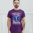 thumbnail image 3 of Tee Hunt Emergency Medical Services T-Shirt American Flag Star of Life EMS Men's Tee, Purple, 4X-Large, 3 of 5