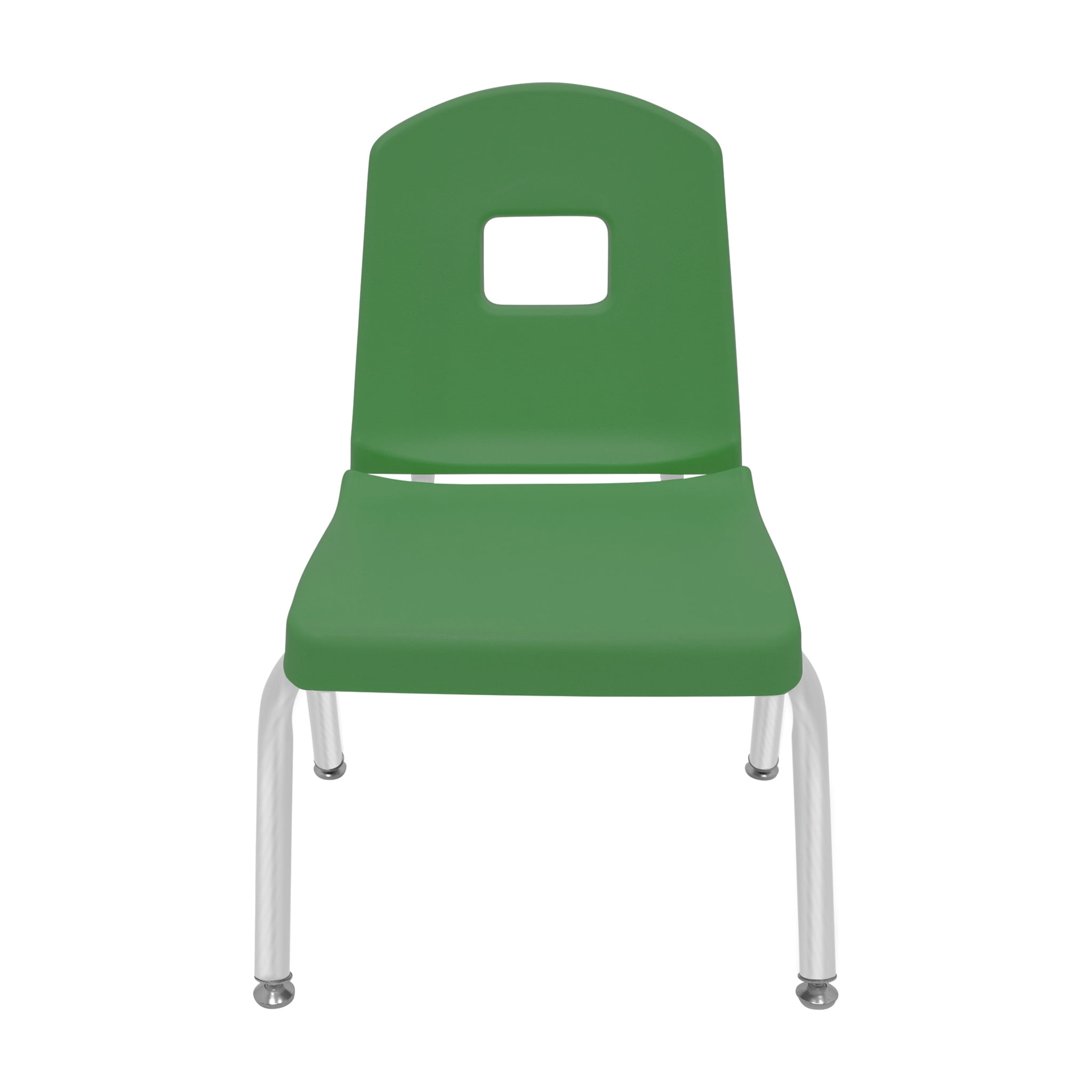 12" Creative Colors Split Bucket Chair in Dustin Green with Platinum