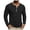 Black, variant on Men's Henry Long Sleeved T-Shirt Cotton Casual Button Lightweight Pullover Shirt Soft Stretch Tees Tops (Red, M)