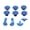 Blue, variant on Rupoun 10 in 1 PS5 Edge Controller Replacement Thumb Grips 6 Joysticks 4 Back Paddles High Performance Kit Black 1.35cm / 0.53 inches